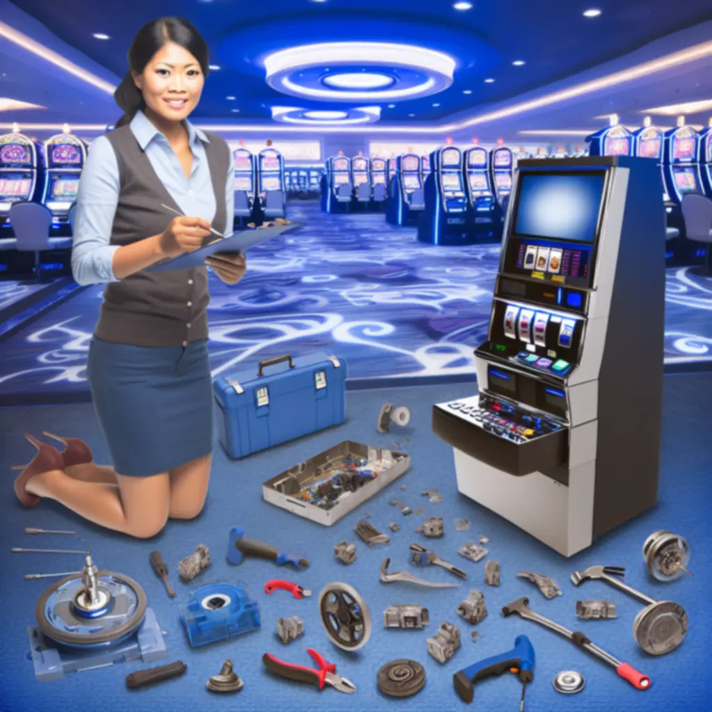 Sürgősségi játékgép javítás egy üzemelő játéktéren.