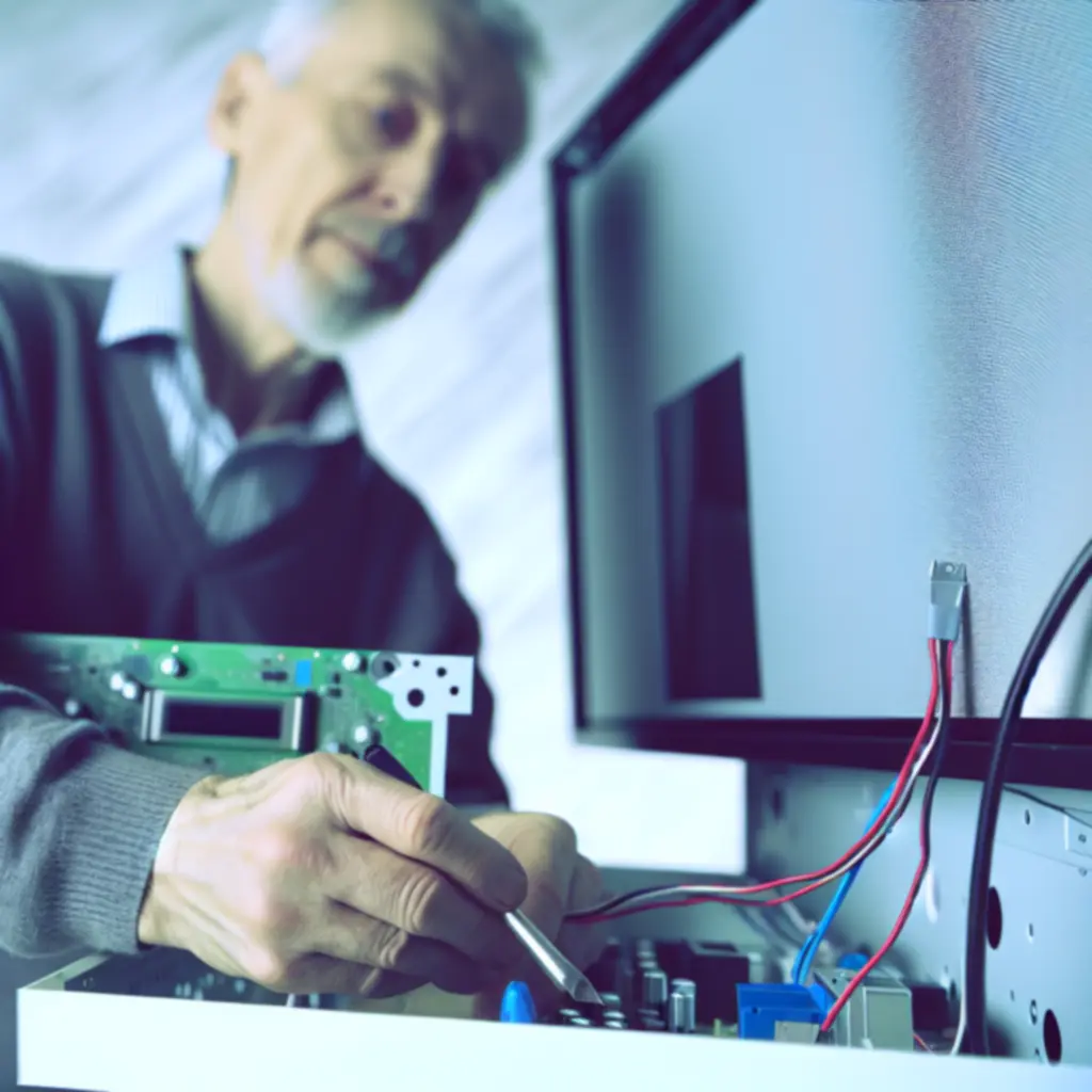 Technikus korszerűsítést telepít egy játékgépre