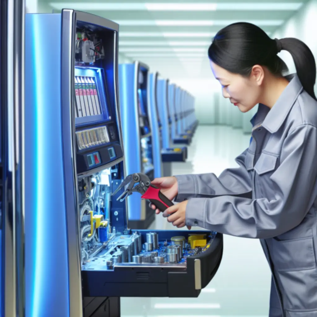 Szerviztechnikus játékgép karbantartását és javítását végzi.